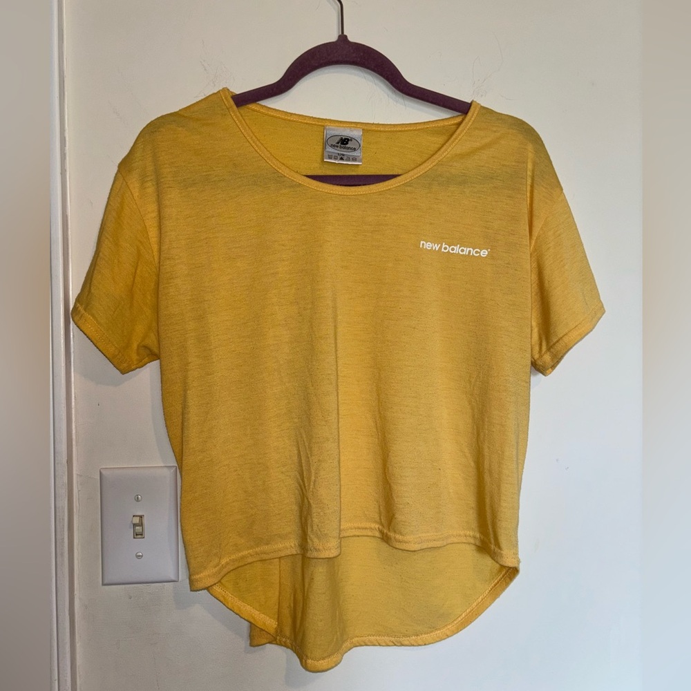 New Balance Yellow Crop Tee